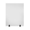 Luxor Acrylic Sneeze Guard Desk Divider, 24" x 30" Tabletop, Frosted DIVTT-2430F